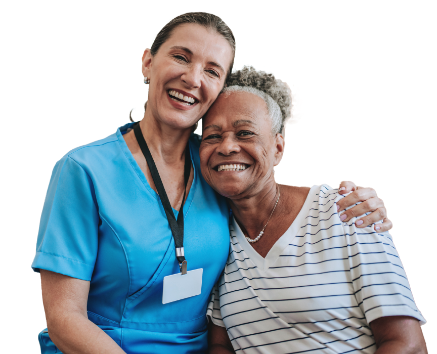 Nurse-smiling-with-elderly-patient