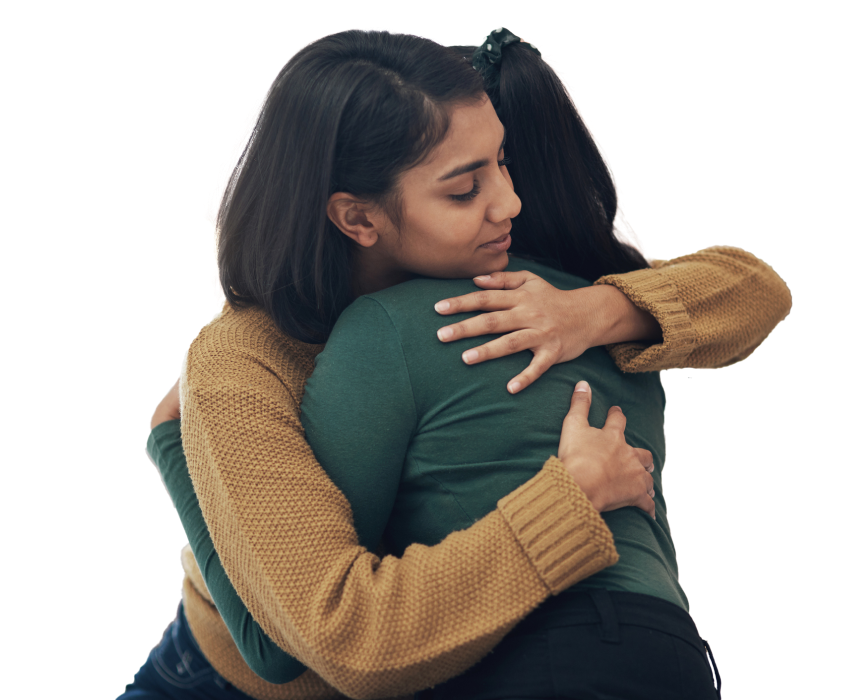 adult-sisters-hugging-to-comfort-eachother